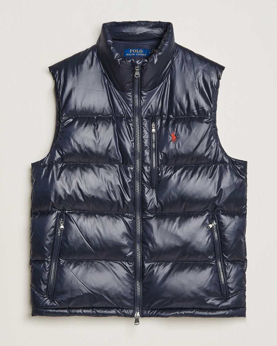 Men | Coats & Jackets | Polo Ralph Lauren | El Cap High Gloss Down Vest Collection Navy