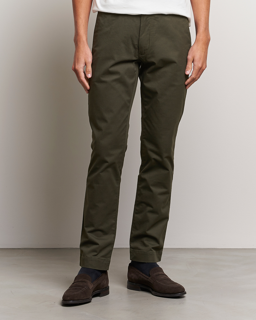 Men | Sale: 50% Off | Polo Ralph Lauren | Slim Fit Stretch Chinos Oil Cloth Green