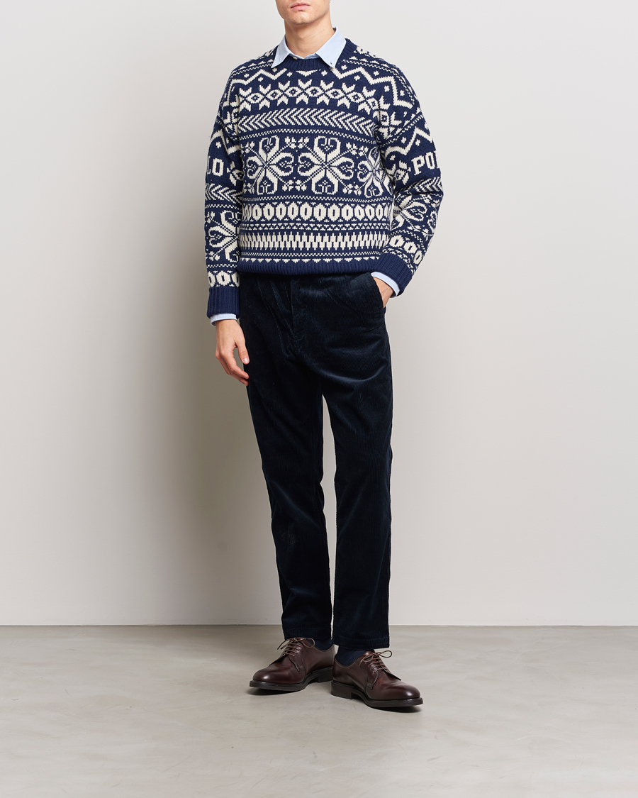 Men | Trousers | Polo Ralph Lauren | Prepster Corduroy Drawstring Pants Aviator Navy