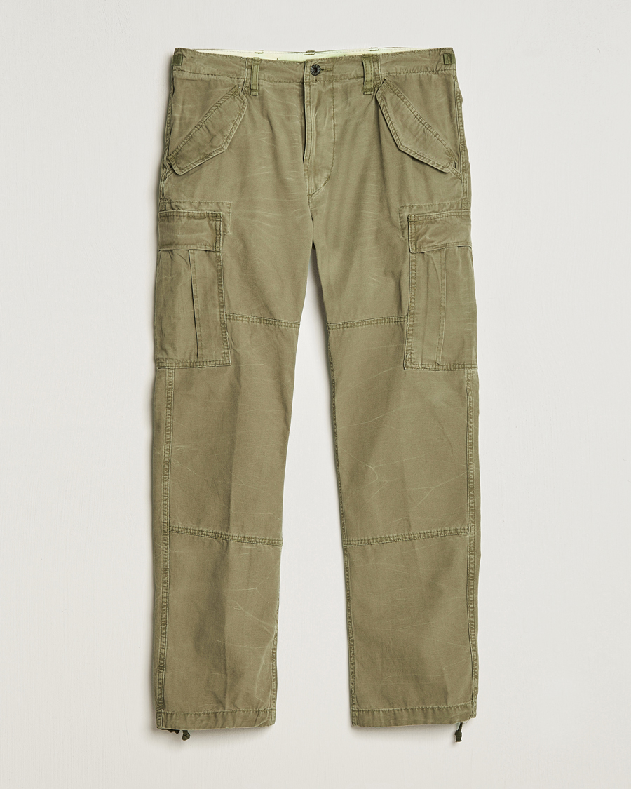 Men | Trousers | Polo Ralph Lauren | Slub Canvas Cargo Pants Olive