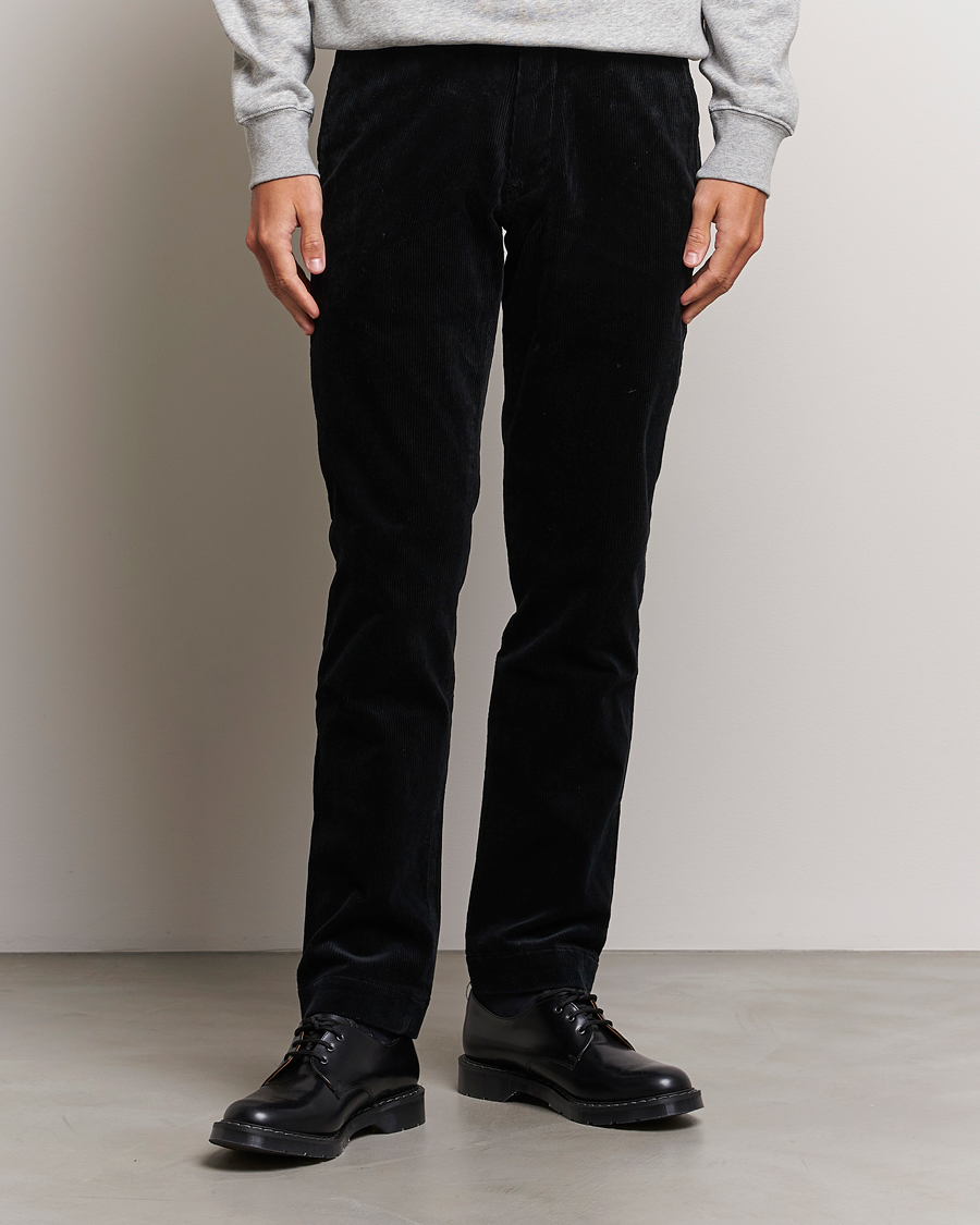 Men | Trousers | Polo Ralph Lauren | Bedford Slim Fit Corduroy Trousers Black