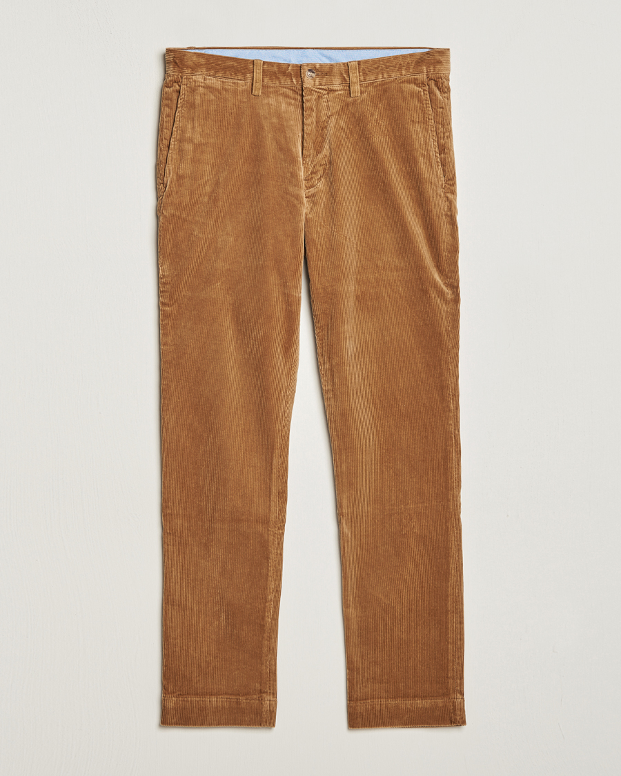 Men | Trousers | Polo Ralph Lauren | Bedford Slim Fit Corduroy Trousers Golden Brown
