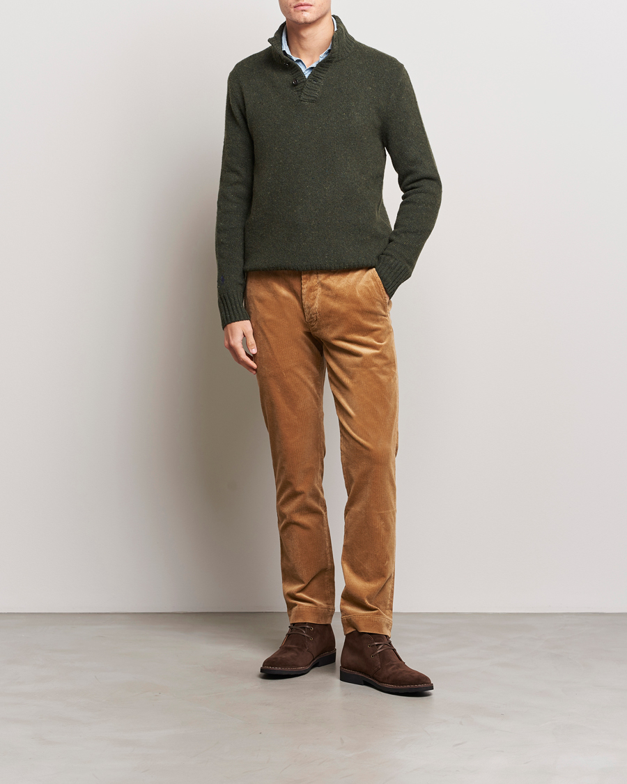 Men | Trousers | Polo Ralph Lauren | Bedford Slim Fit Corduroy Trousers Golden Brown