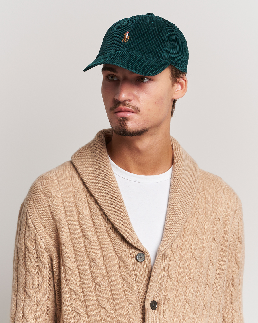 Men | Polo Ralph Lauren Corduroy Cap College Green | Polo Ralph Lauren | Corduroy Cap College Green