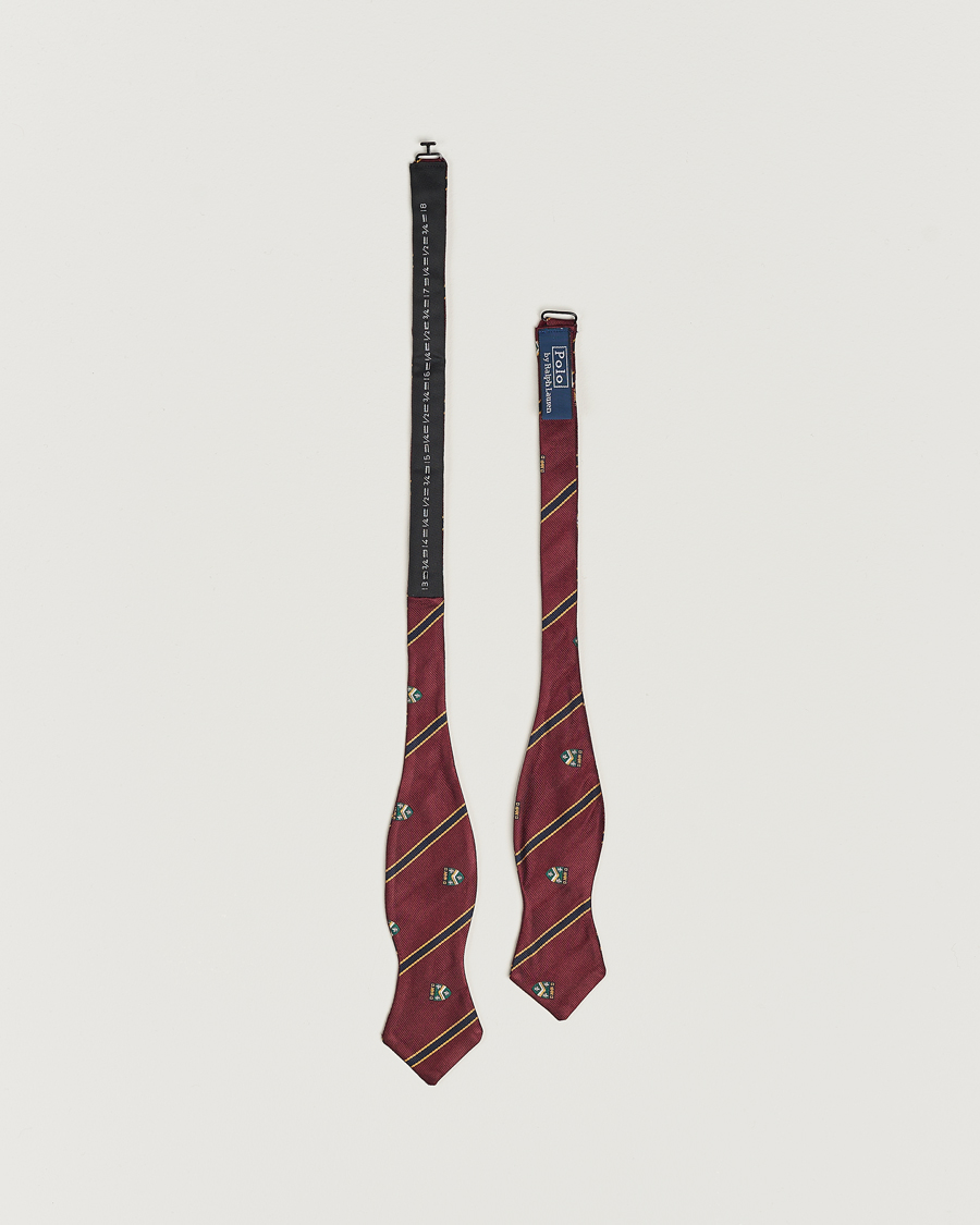 Men | Polo Ralph Lauren Vintage Club Striped Bow Tie Wine | Polo Ralph Lauren | Vintage Club Striped Bow Tie Wine