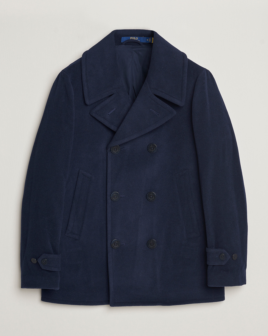 Men | Coats & Jackets | Polo Ralph Lauren | Wool Peacoat Navy
