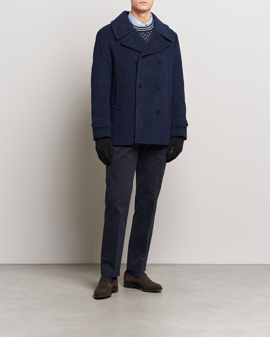 Men | Coats & Jackets | Polo Ralph Lauren | Wool Peacoat Navy