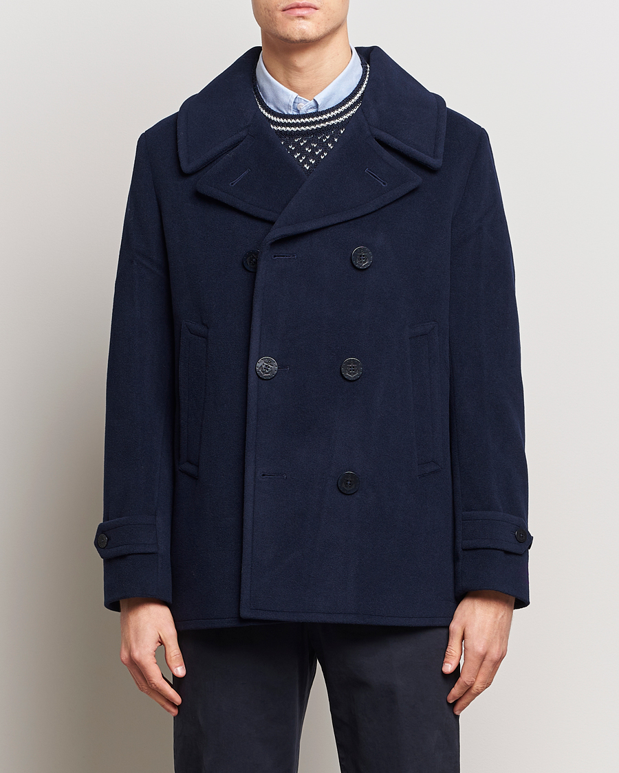Men | Coats & Jackets | Polo Ralph Lauren | Wool Peacoat Navy
