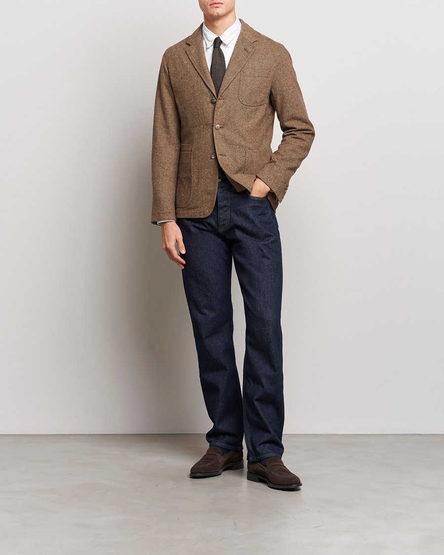 Men | Blazers | Polo Ralph Lauren | Classic Herringbone Sportcoat Brown/Tan
