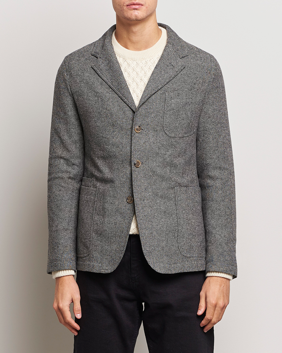 Men | Tweed Blazers | Polo Ralph Lauren | Classic Herringbone Sportcoat Black/Cream