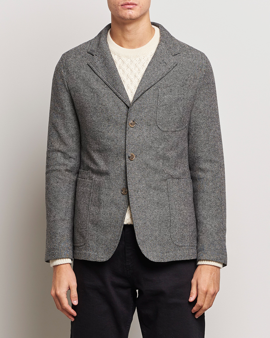Men | Blazers | Polo Ralph Lauren | Classic Herringbone Sportcoat Black/Cream