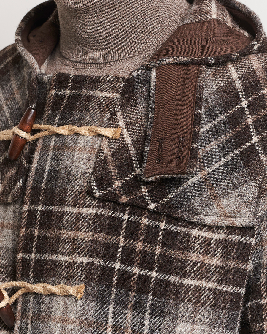 Men | Coats & Jackets | Gloverall | De Bonne Facutre Wool Duffle Coat Black/Grey