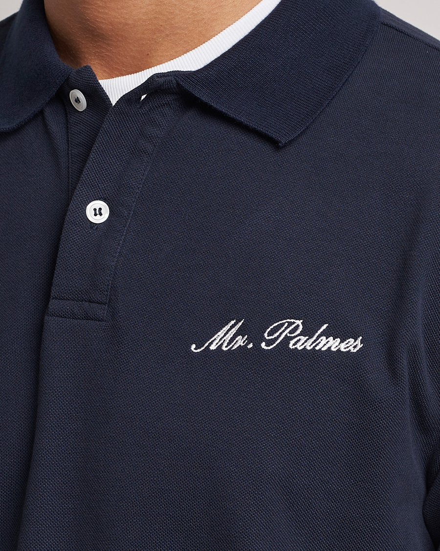 Men | Sweaters & Knitwear | Palmes | Mister Long Sleeve Polo Navy