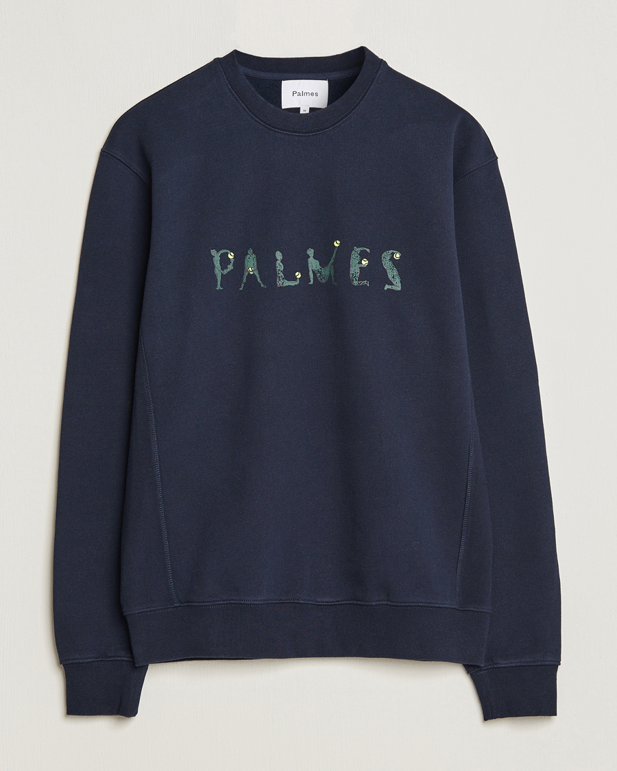 Men |  | Palmes | Letters Crewneck Sweatshirt Navy
