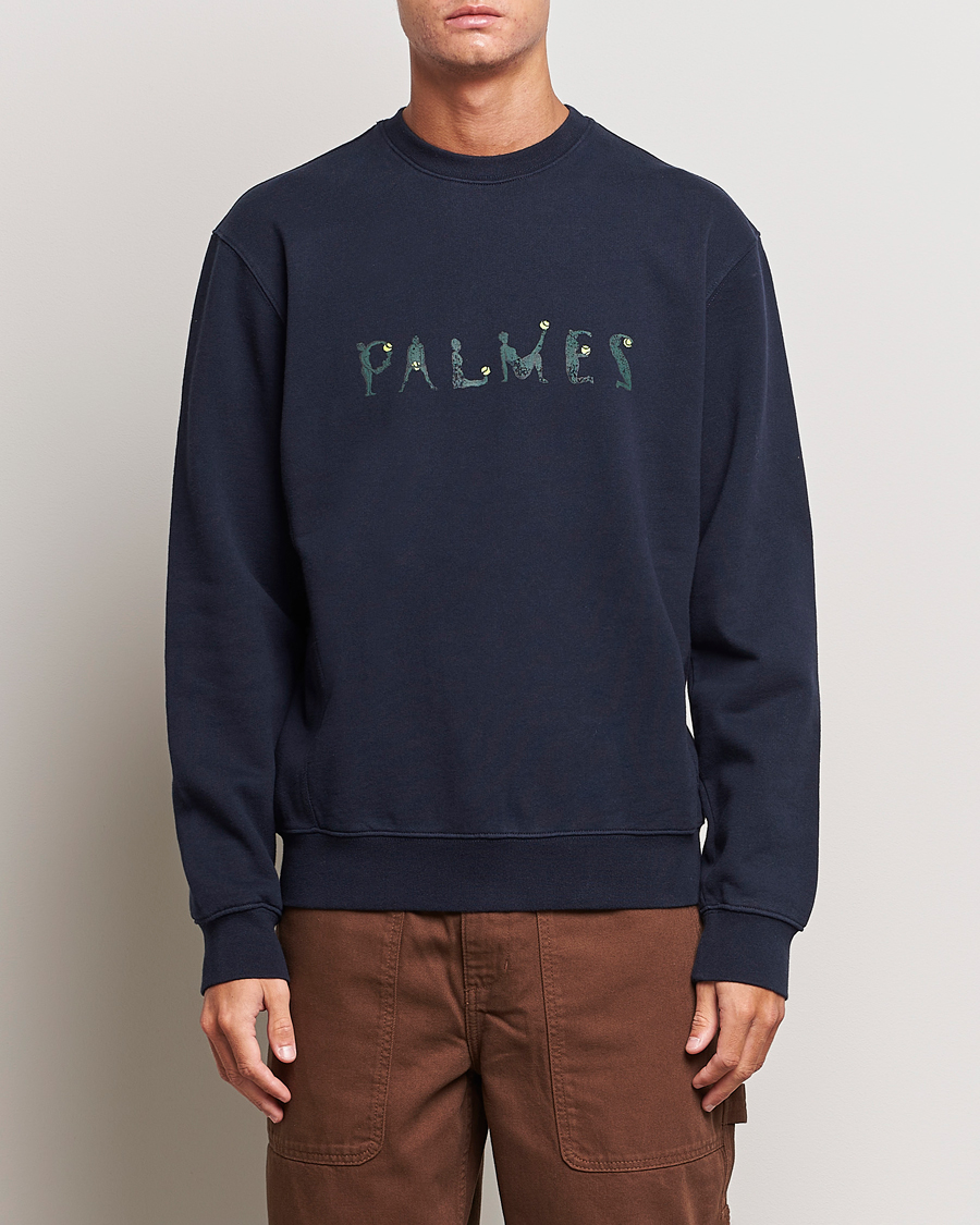 Men | Palmes | Palmes | Letters Crewneck Sweatshirt Navy