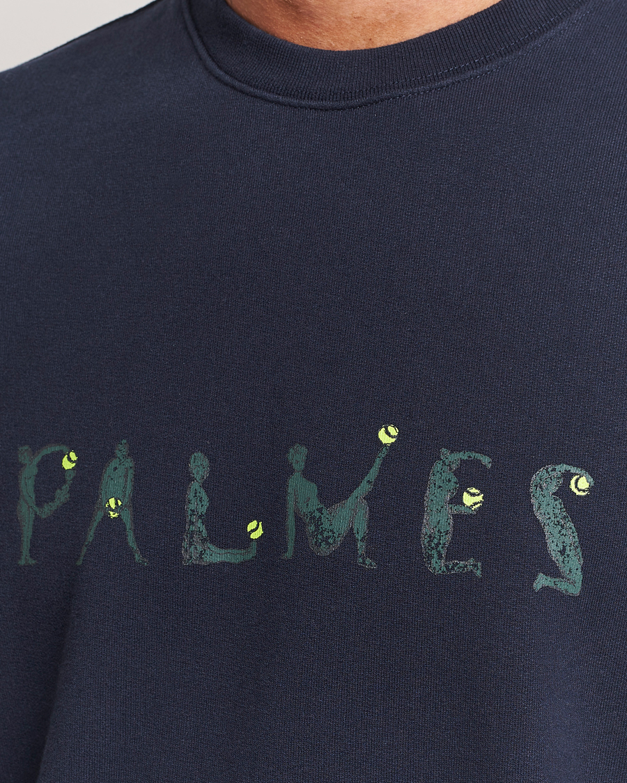 Men | Sweaters & Knitwear | Palmes | Letters Crewneck Sweatshirt Navy
