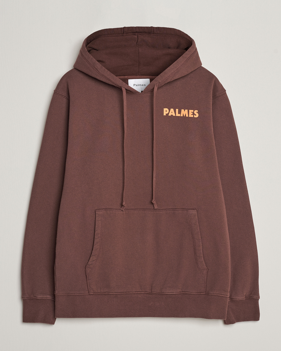 Men | Sweaters & Knitwear | Palmes | Bloody Hooded Sweatshirt Brown