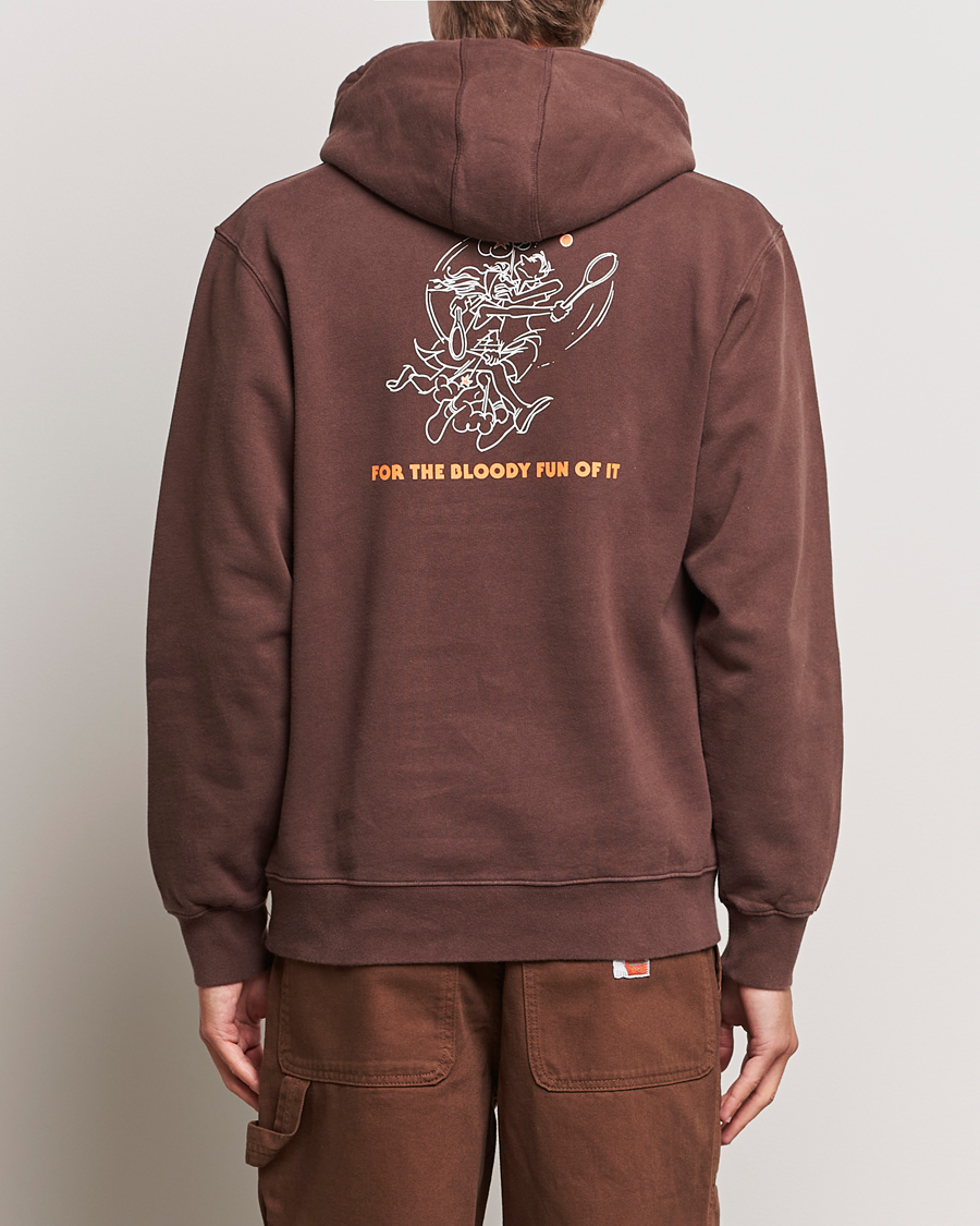 Men | Sweaters & Knitwear | Palmes | Bloody Hooded Sweatshirt Brown