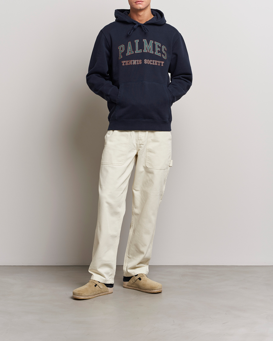 Men | Sweaters & Knitwear | Palmes | Mats Hooded Sweatshirt Navy
