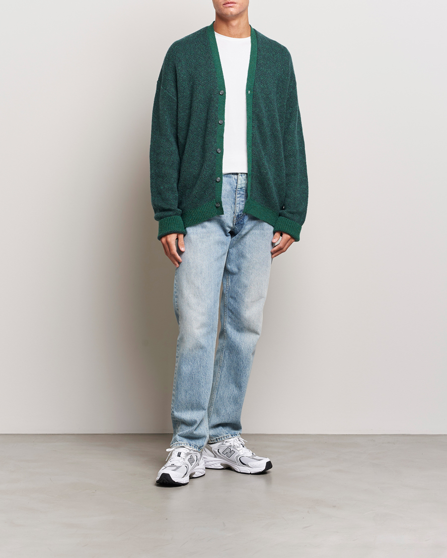 Men | Sweaters & Knitwear | Palmes | Jacquard Knit Cardigan Dark Green