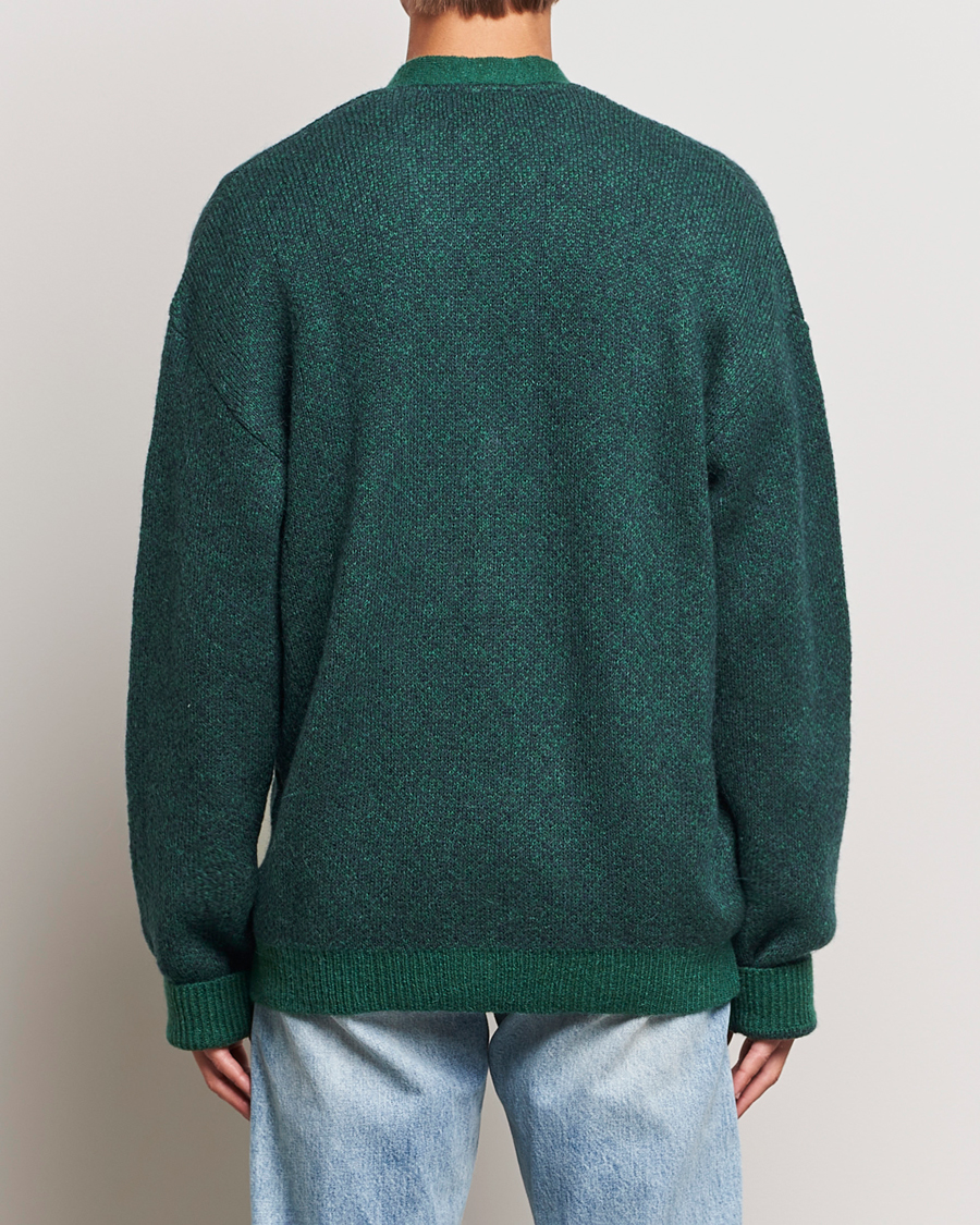 Men | Sweaters & Knitwear | Palmes | Jacquard Knit Cardigan Dark Green