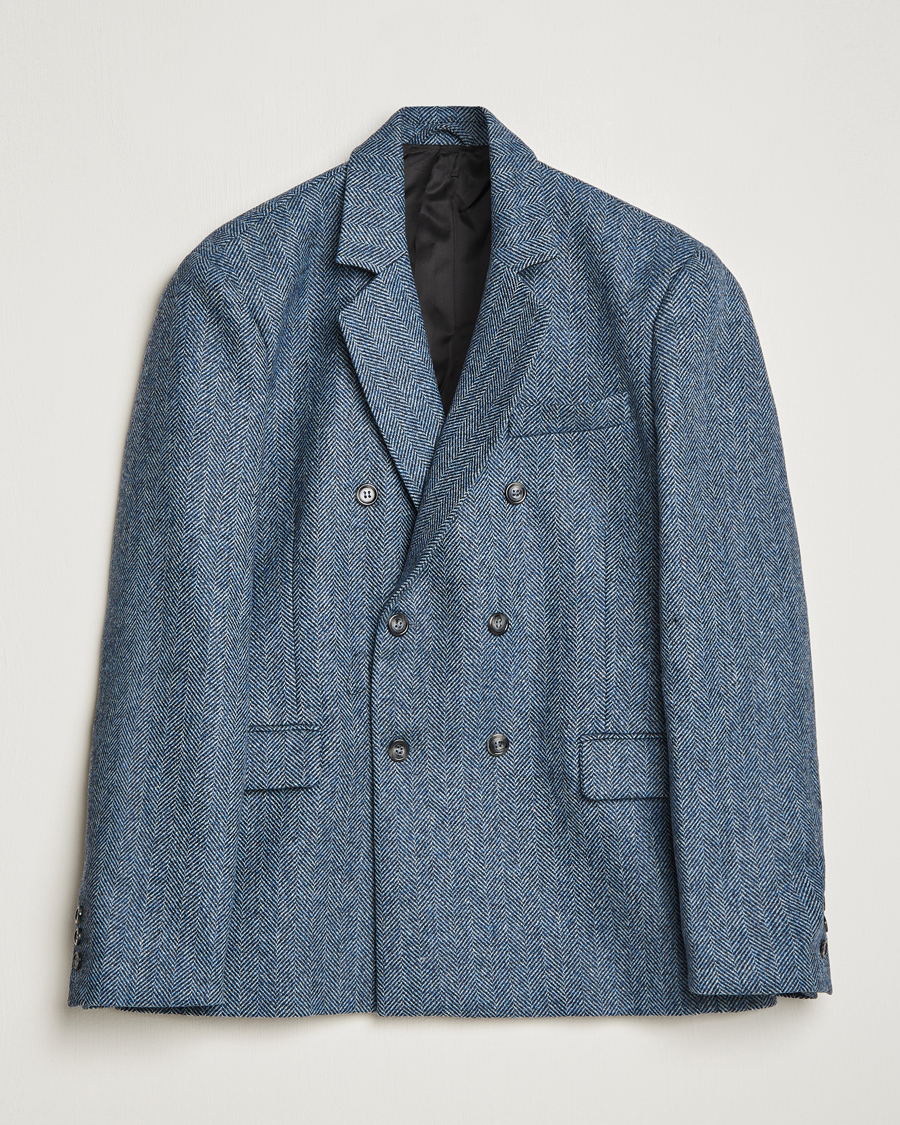 Men | Blazers | Palmes | Double Blaze Tweed Sport Coat Navy Herringbone