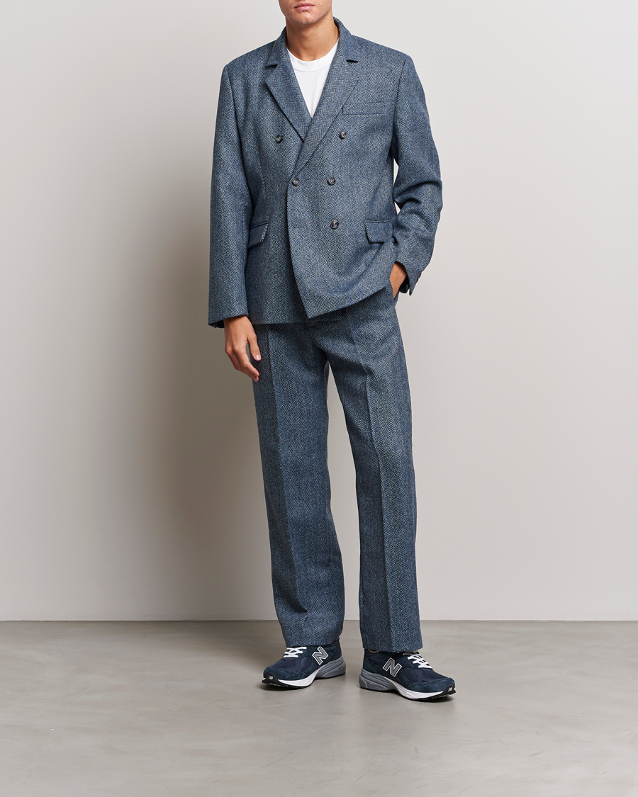 Men | Blazers | Palmes | Double Blaze Tweed Sport Coat Navy Herringbone