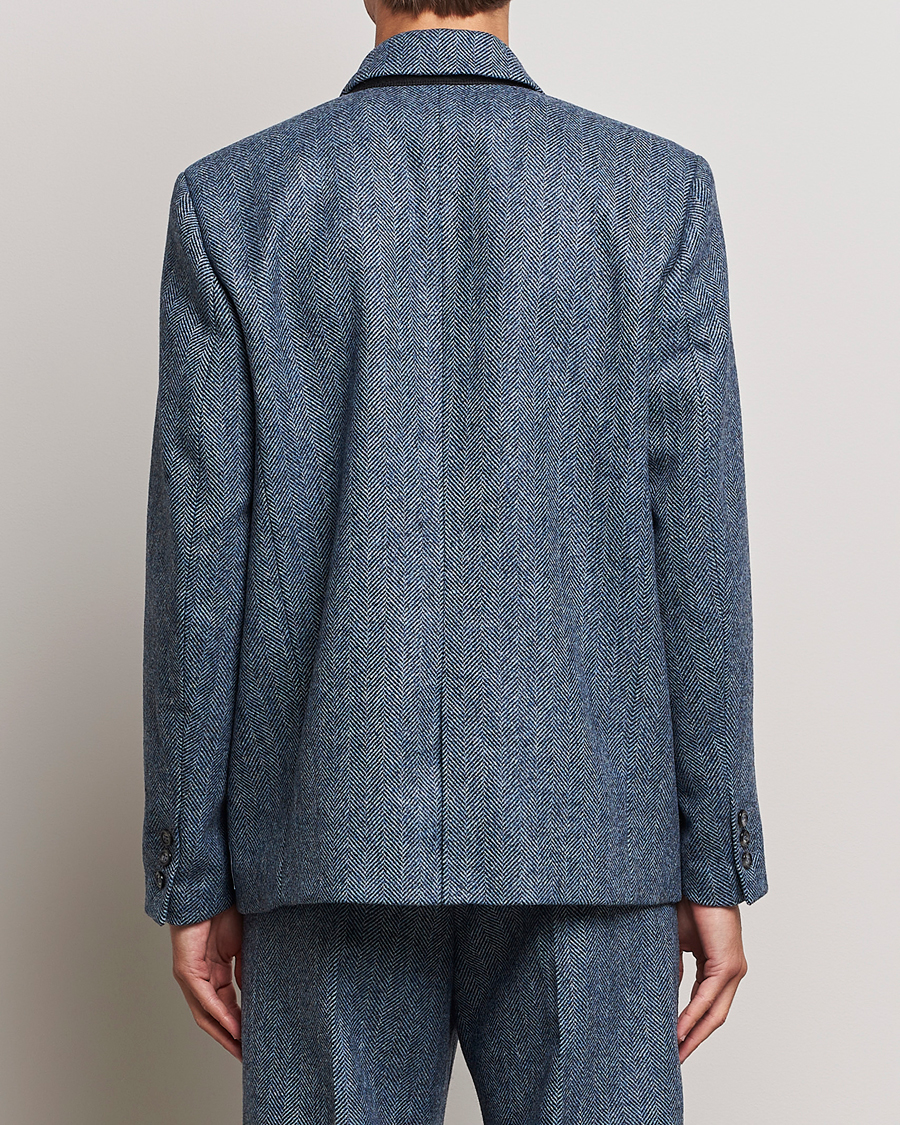 Men | Blazers | Palmes | Double Blaze Tweed Sport Coat Navy Herringbone