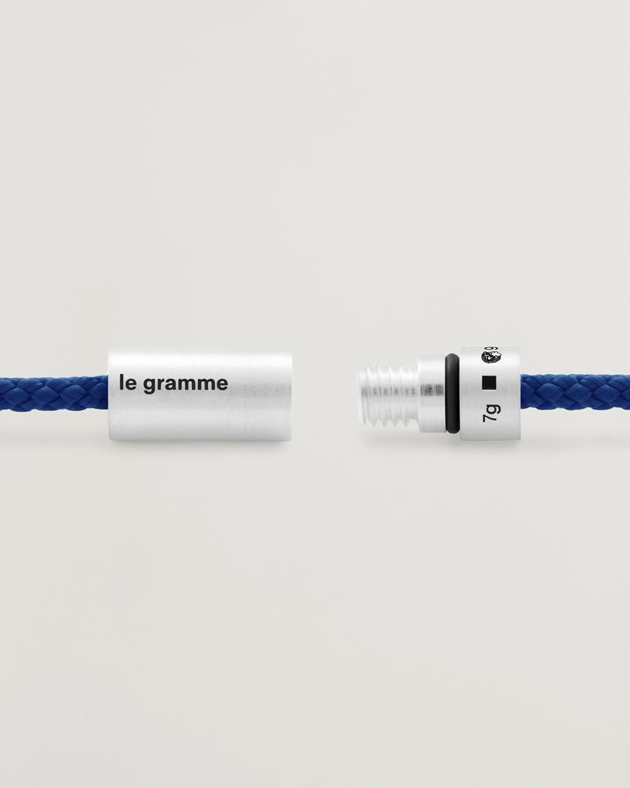 Men |  | LE GRAMME | Nato Cable Bracelet Blue/Sterling Silver 7g