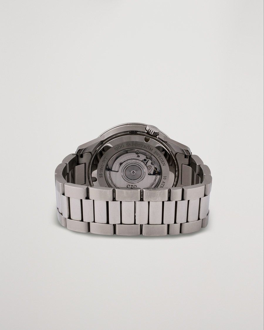 Men | Sjöö Sandström Pre-Owned Royal Steel Worldstimer 41mm SS-1841-WT Steel Black | Sjöö Sandström Pre-Owned | Royal Steel Worldstimer 41mm SS-1841-WT Steel Black