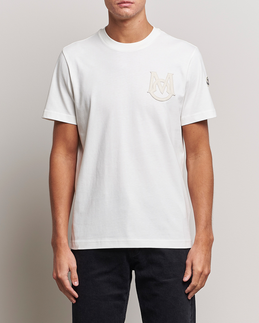 Men | Short Sleeve T-shirts | Moncler | Embossed Logo T-shirt White