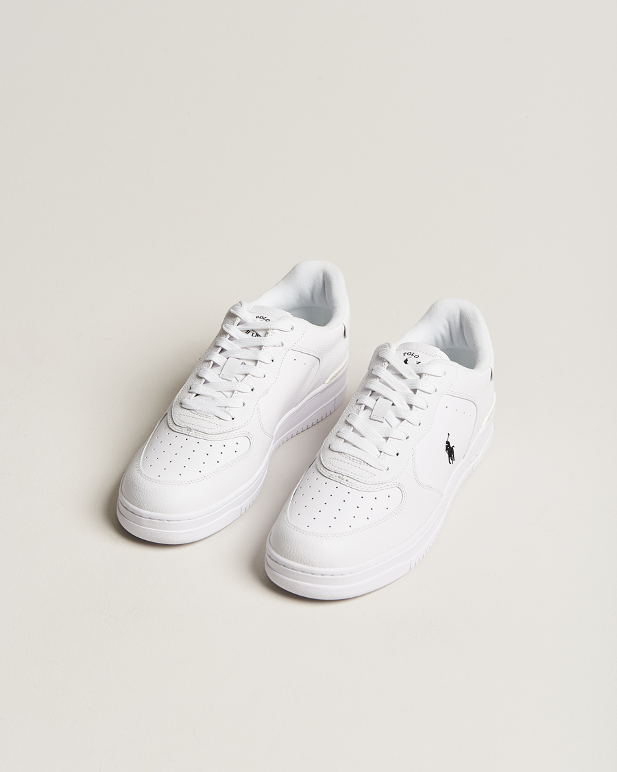 Men |  | Polo Ralph Lauren | Masters Court Leather Sneaker White/Black