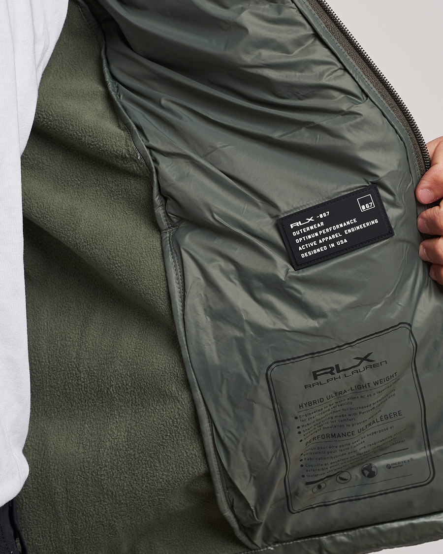 Men | Coats & Jackets | RLX Ralph Lauren | Hooded Down Jacket Fossil Green