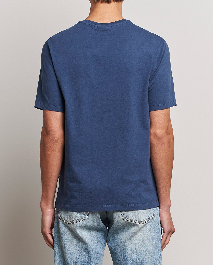 Men | T-Shirts | Maison Kitsuné | Mini Handwriting T-shirt Blue Denim
