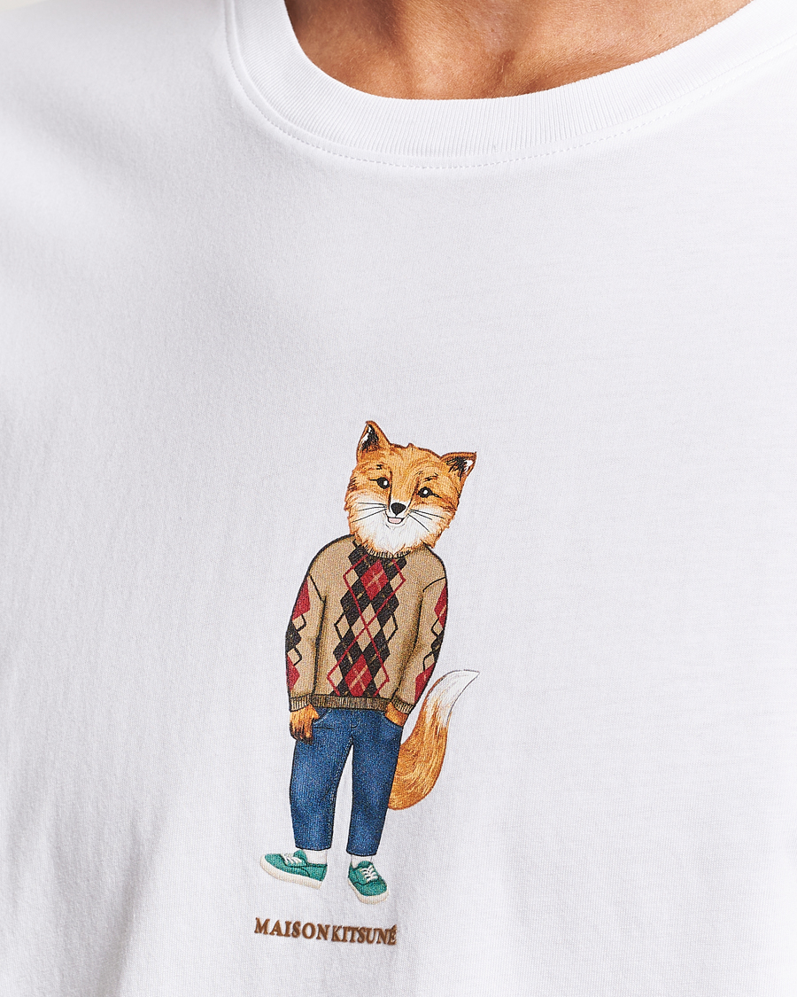 Men | T-Shirts | Maison Kitsuné | Dressed Fox T-Shirt White