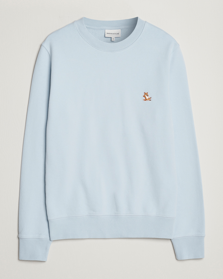 Men | Sweaters & Knitwear | Maison Kitsuné | Chillax Crew Neck Sweatshirt Sky Blue