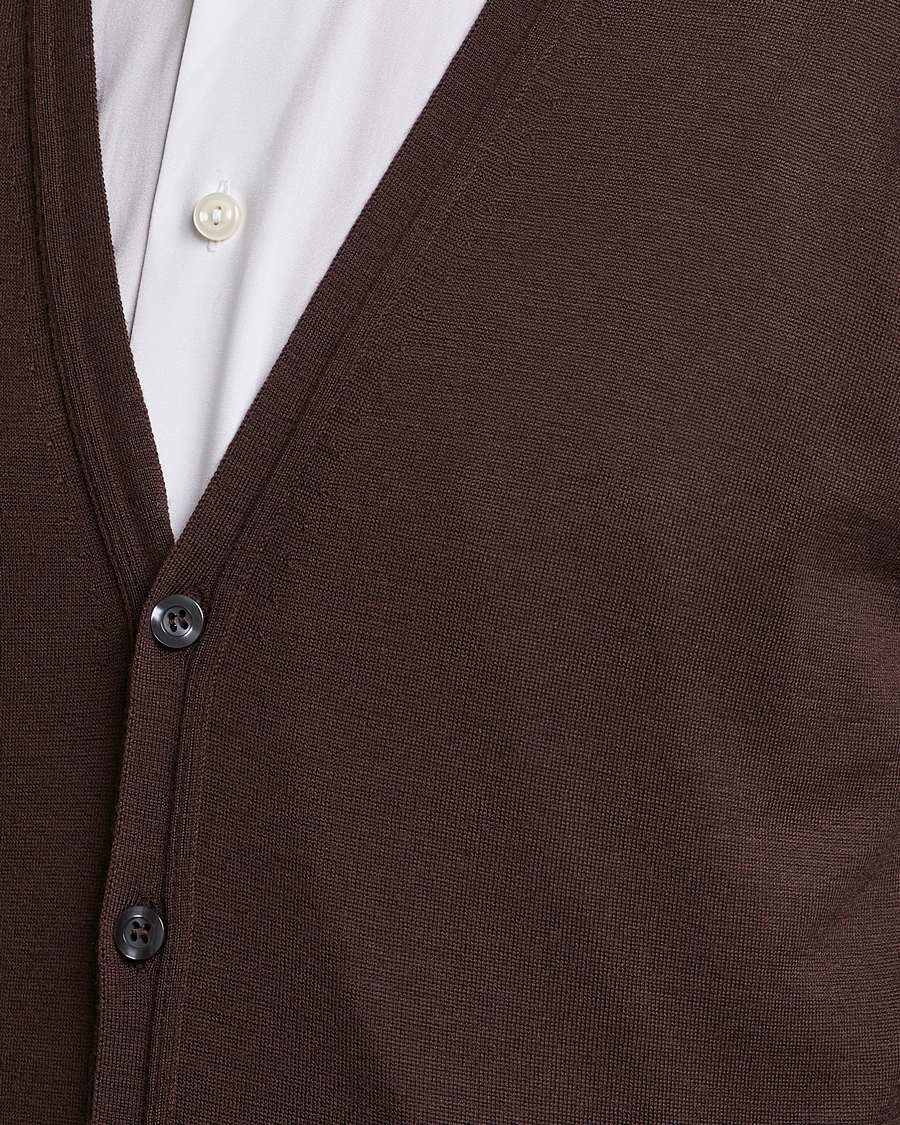 Men | Sweaters & Knitwear | John Smedley | Huntswood Slim Fit Waistcoat Truffle Brown