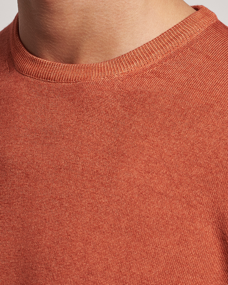 Men | Sweaters & Knitwear | Gran Sasso | Vintage Merino Fashion Fit Crew Neck Pullover Rust