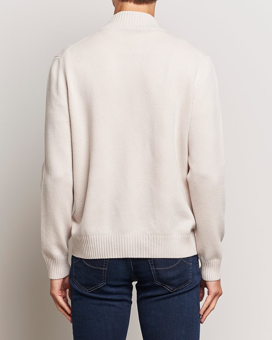 Men | Sweaters & Knitwear | Gran Sasso | Wool/Cashmere Full Zip Creme