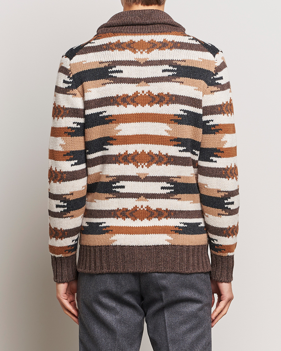 Men | Sweaters & Knitwear | Gran Sasso | Aspen Heavy Knitted Wool Cardigan Multi
