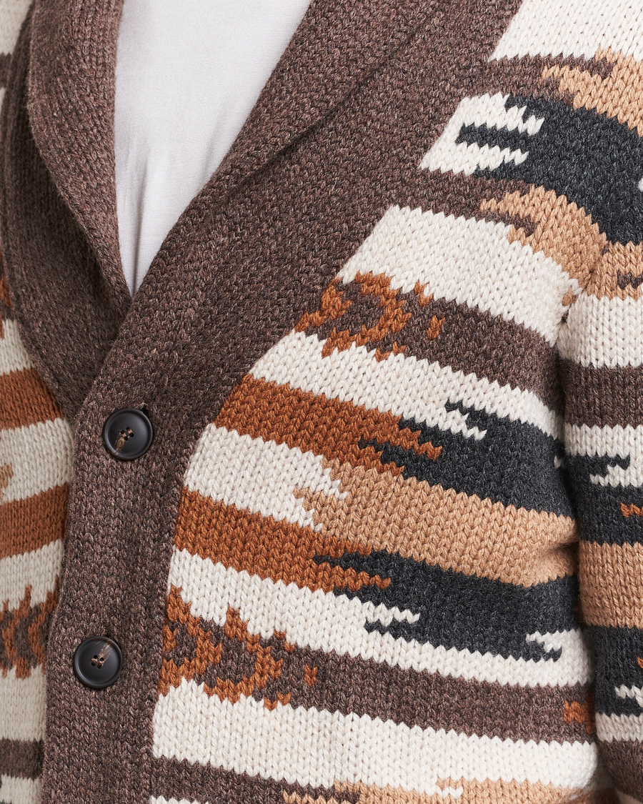 Men | Sweaters & Knitwear | Gran Sasso | Aspen Heavy Knitted Wool Cardigan Multi