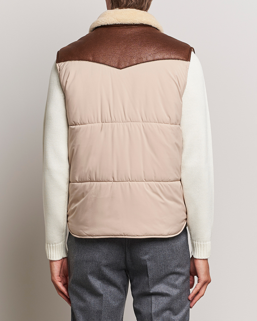 Men | Coats & Jackets | Gran Sasso | Aspen Padded Vest Beige/Brown