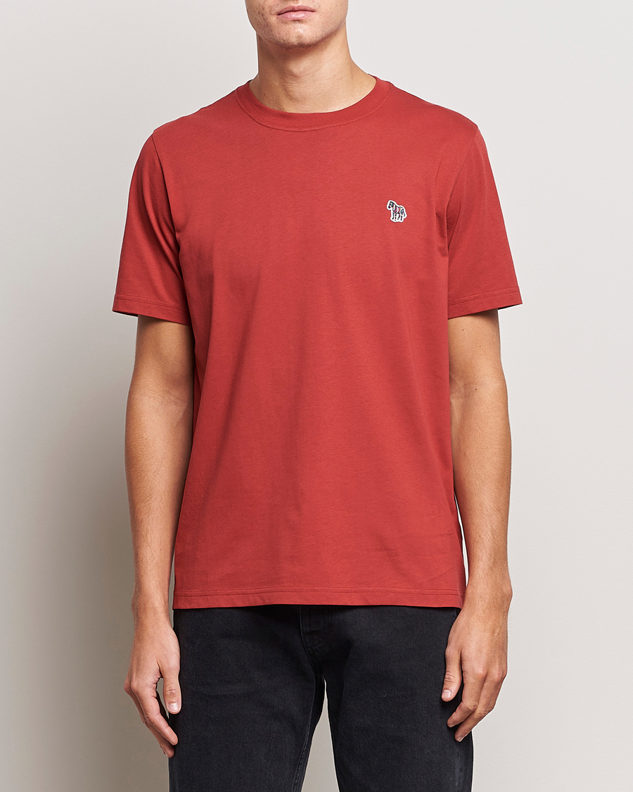 Men | Paul Smith | PS Paul Smith | Organic Cotton Zebra T-Shirt Dark Red