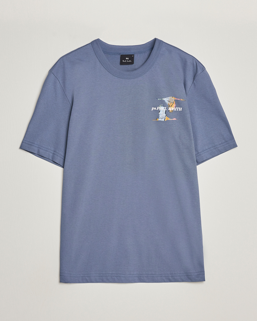 Men |  | PS Paul Smith | Flying Bird Crew Neck T-Shirt Washed Blue