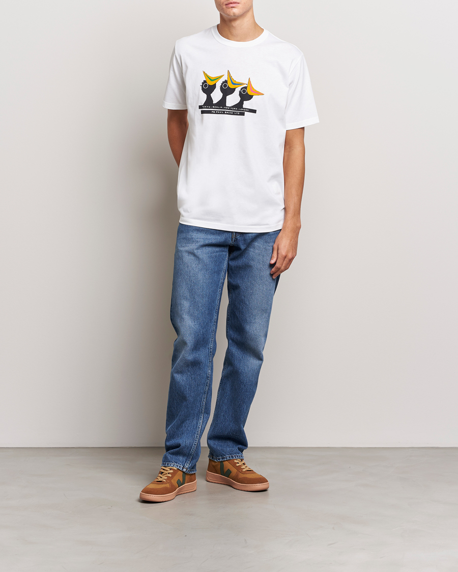 Men | T-Shirts | PS Paul Smith | Birds Crew Neck T-Shirt White