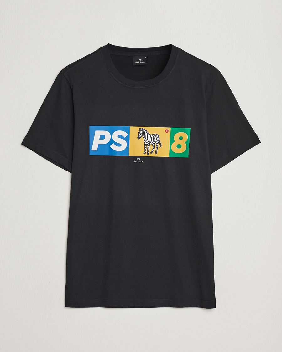 Men |  | PS Paul Smith | PS8 Zebra Crew Neck T-Shirt Black