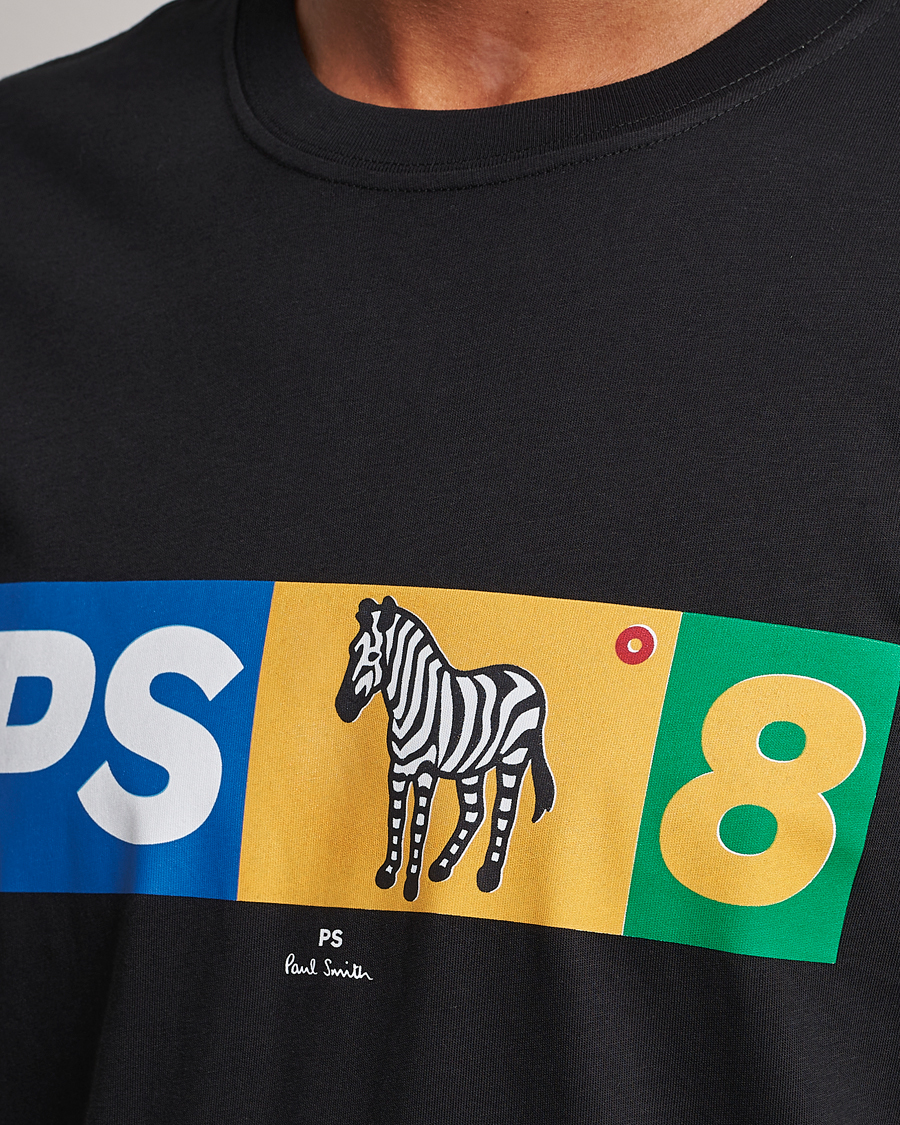Men | T-Shirts | PS Paul Smith | PS8 Zebra Crew Neck T-Shirt Black
