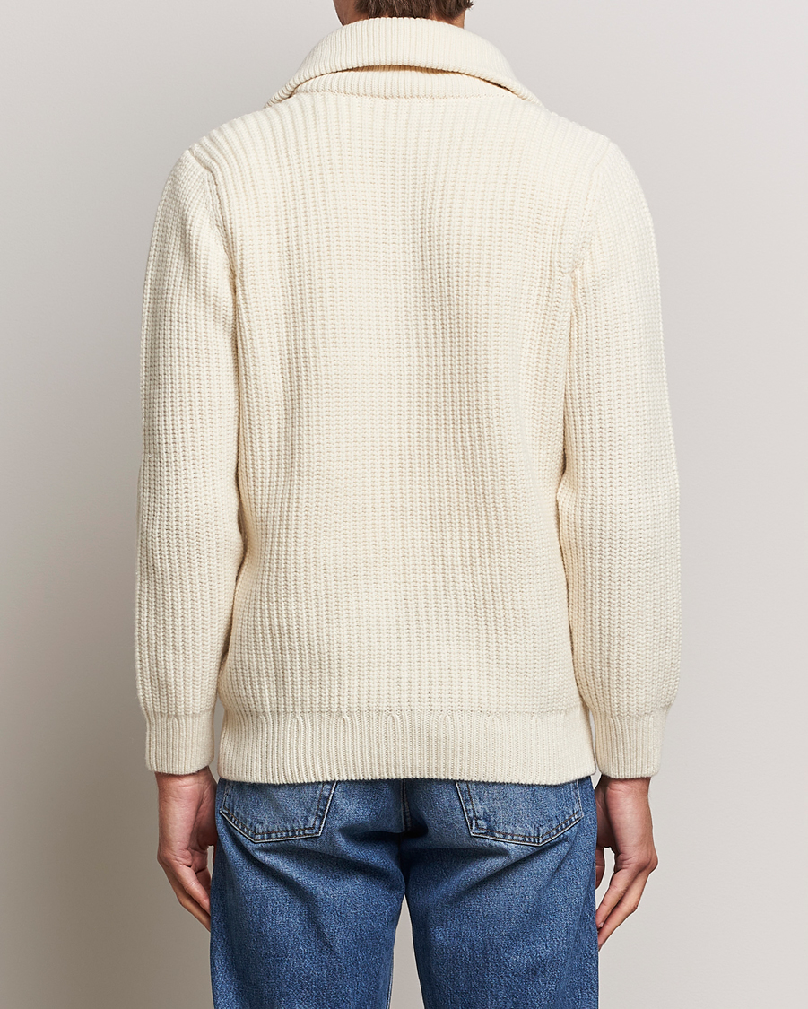 Men | Sweaters & Knitwear | Armor-lux | Pull Camionneur Wool Half Zip Nature