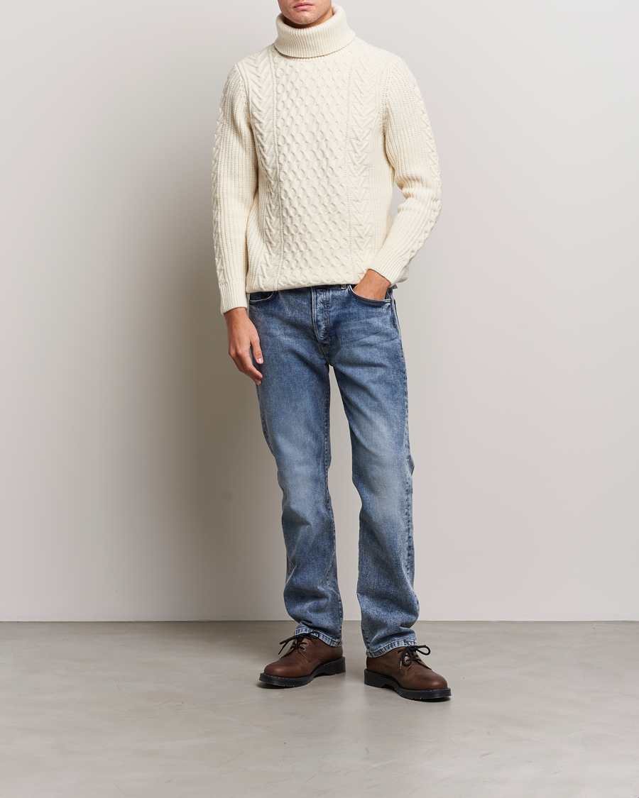 Men | Sweaters & Knitwear | Armor-lux | Pull Col Montant Wool Polo Nature