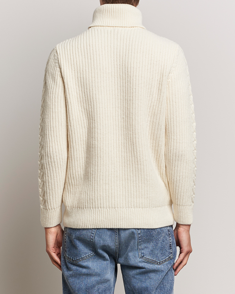 Men | Sweaters & Knitwear | Armor-lux | Pull Col Montant Wool Polo Nature